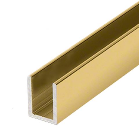 Aluminijumski U profil zlato sjaj