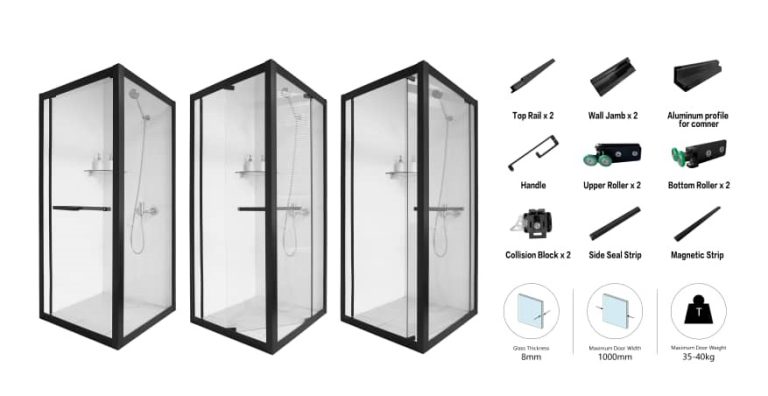 Sliding folding shower enclosure Klizno zaokretna tus kabina