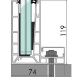 BV7600L dimenzije profila za staklene ograde