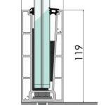 BV7600 dimenzije profila za staklene ograde